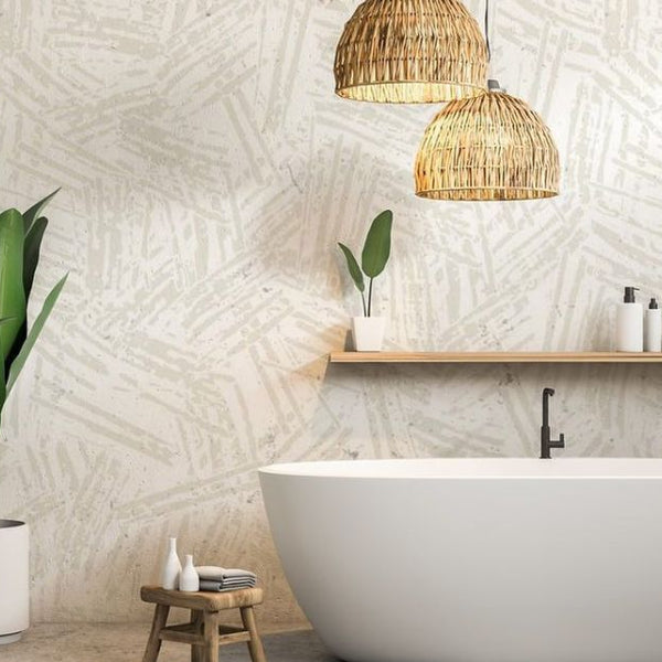 Close-up of wallpaper pattern alignment